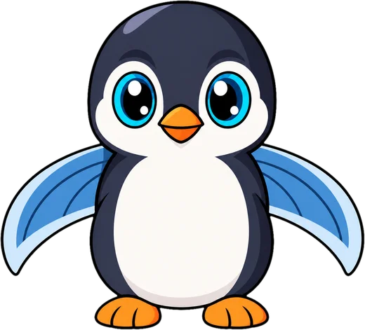 Glidepen, a penguin and flying fish creature